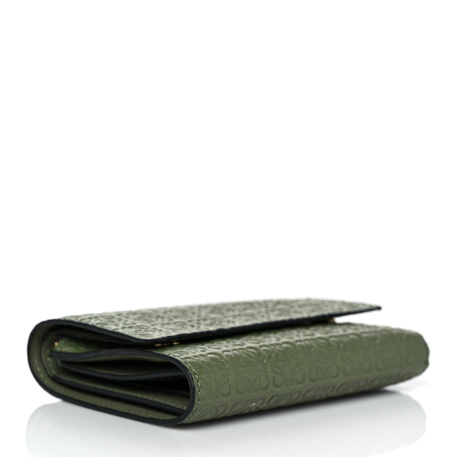 Loewe Calfskin Embossed Small Wallet Avocado 4 of 9