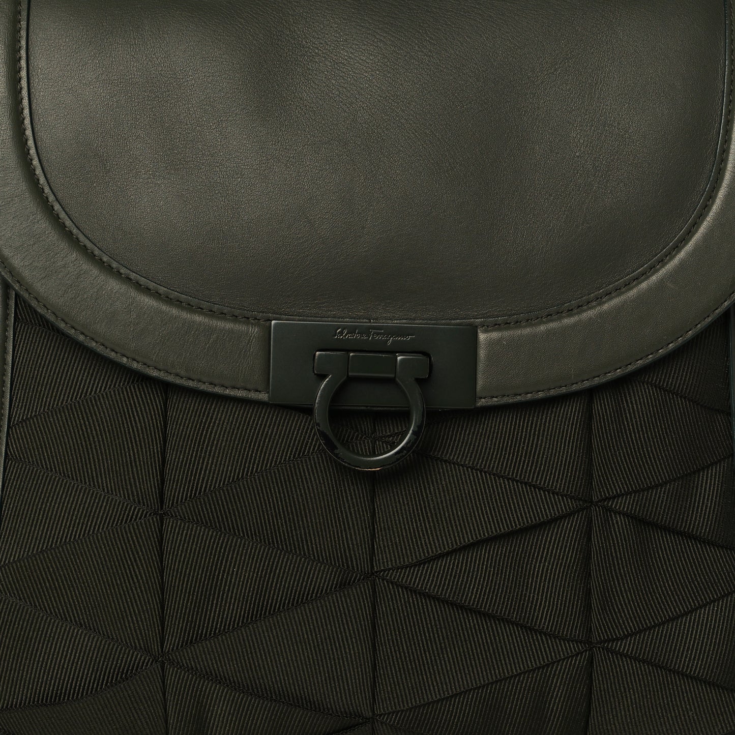 Calfskin Alligator Pleated Soft Sofia Satchel Green