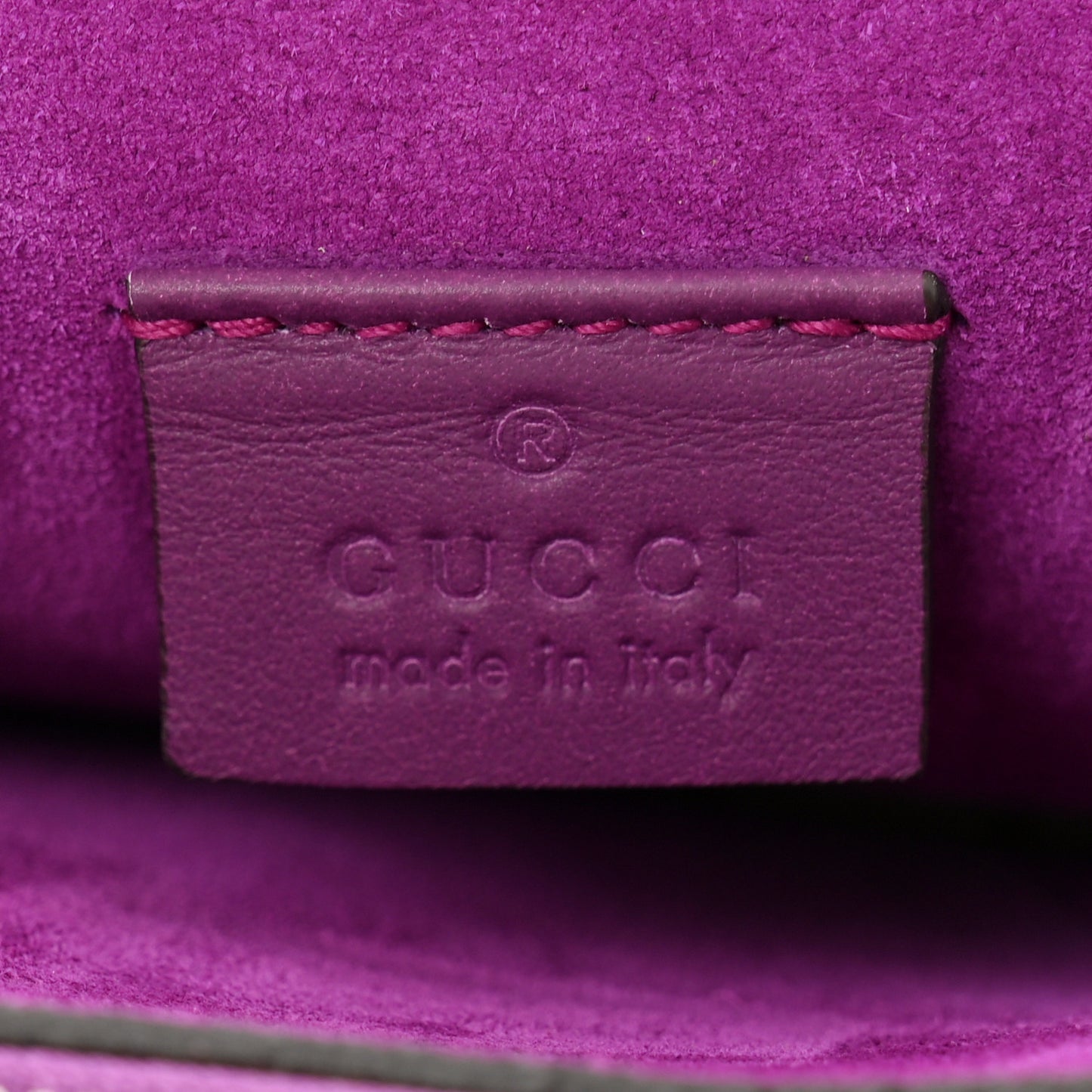 GG Supreme Monogram Suede Small Dionysus Shoulder Bag Purple
