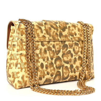 Celine Canvas Leopard Print Medium Victoire Bag 3 of 10