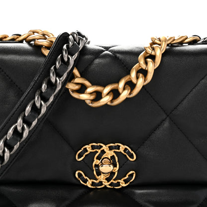 Chanel Goatskin Quilted Medium Chanel 19 Flap Black 8 of 12