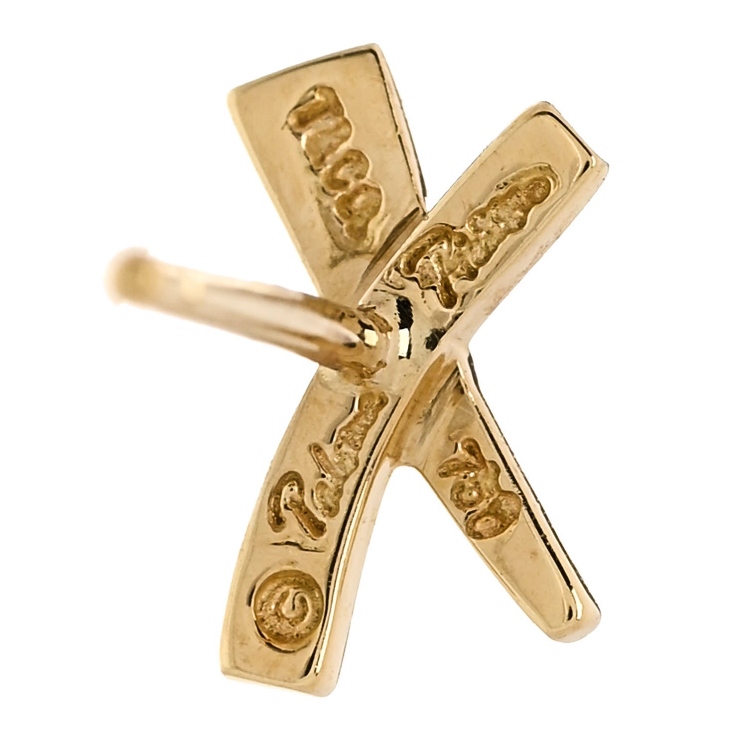Tiffany 18K Yellow Gold Mini Paloma's Graffiti X Earrings 4 of 4