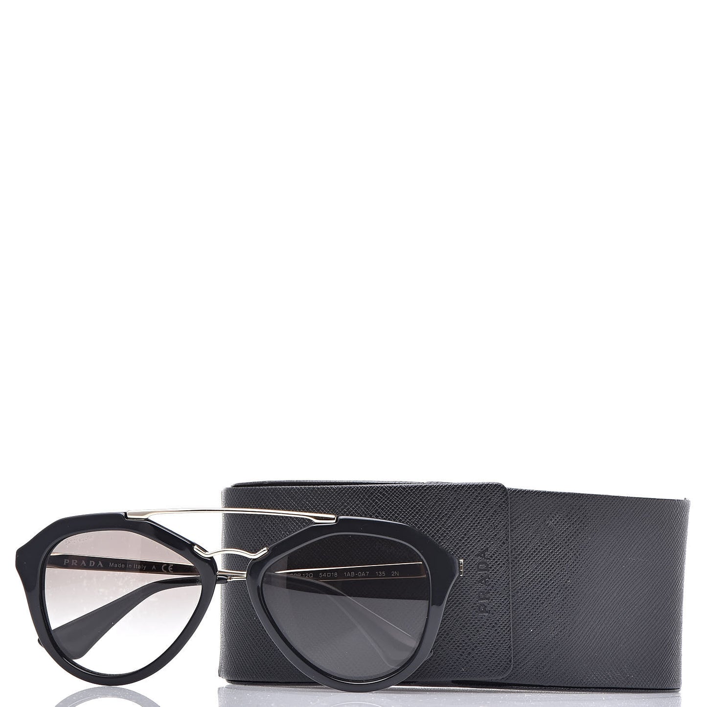 Acetate Metal Cinema Sunglasses SPR 12Q Black