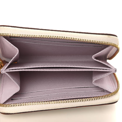 Louis Vuitton Monogram Multicolor Zippy Coin Purse Wallet White Litchi 5 of 6