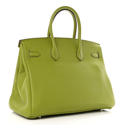Hermes Togo Birkin 35 Vert Anis 3 of 13