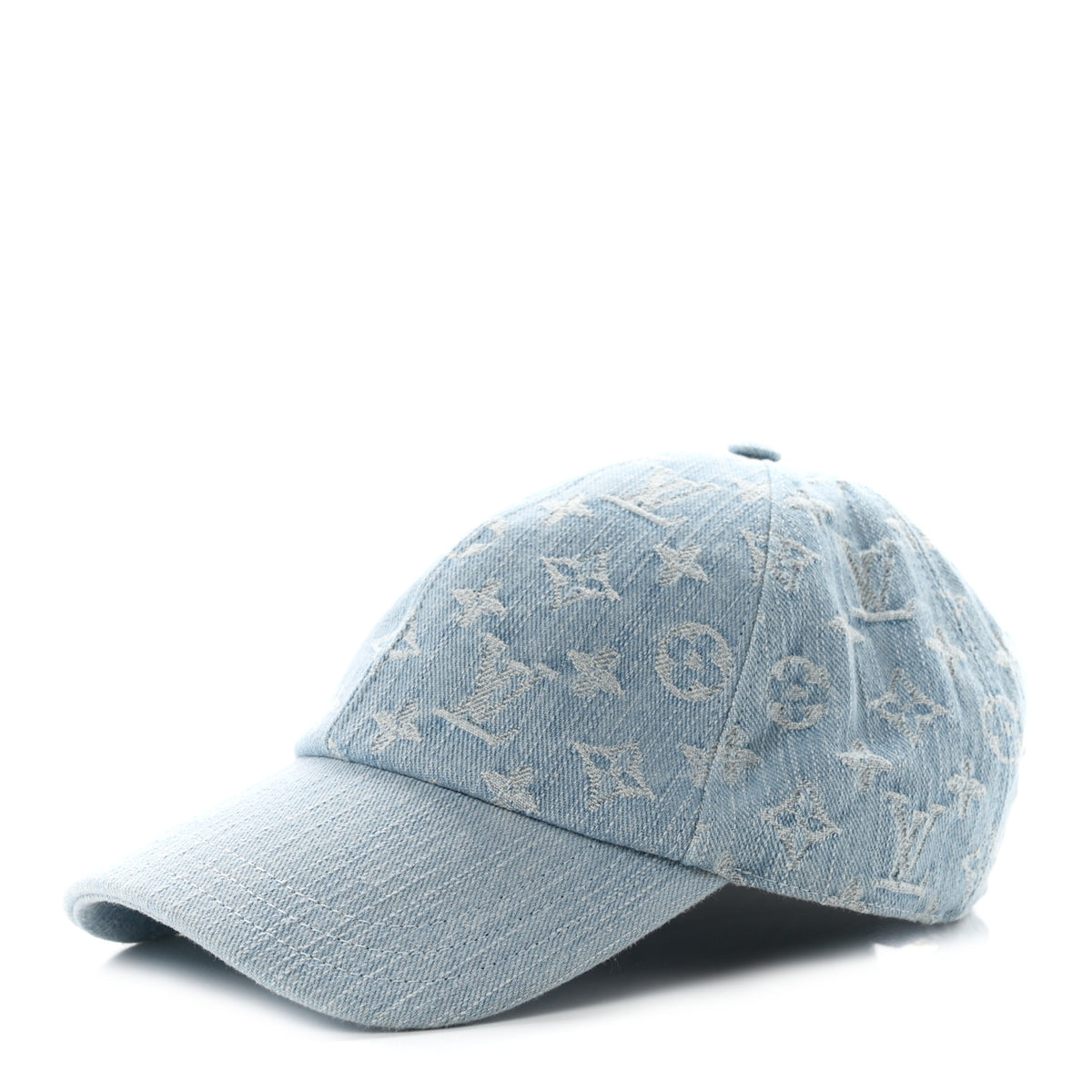 Monogram Denim Cap Blue