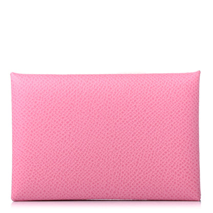 Hermes Epsom Calvi Card Case 5P Pink 1 of 4