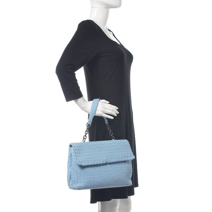 Bottega Veneta Nappa Intrecciato Large Olimpia Bag Light Blue 2 of 14