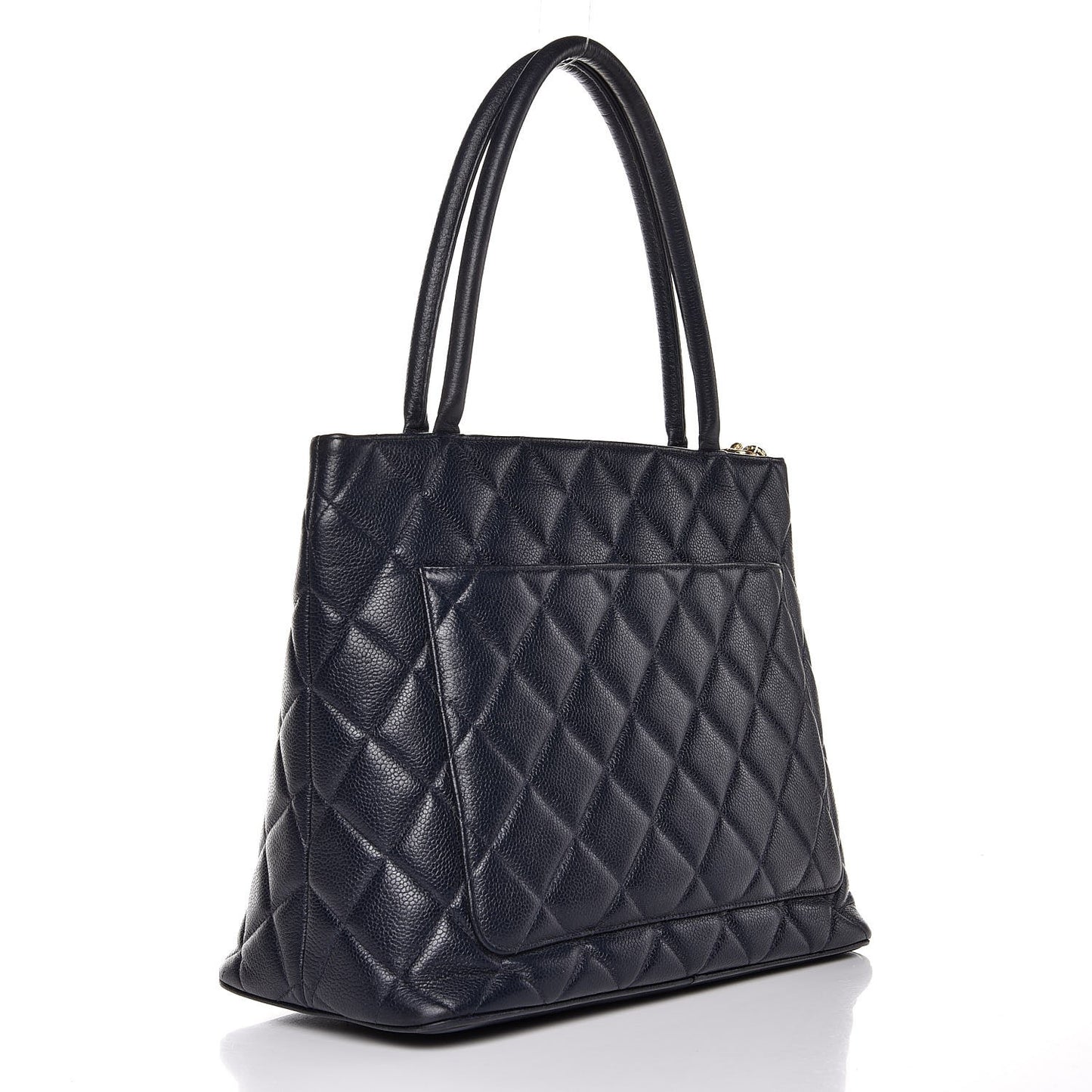 Caviar Quilted Medallion Tote Navy