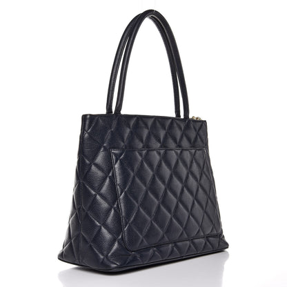 Chanel Caviar Quilted Medallion Tote Navy 3 of 22