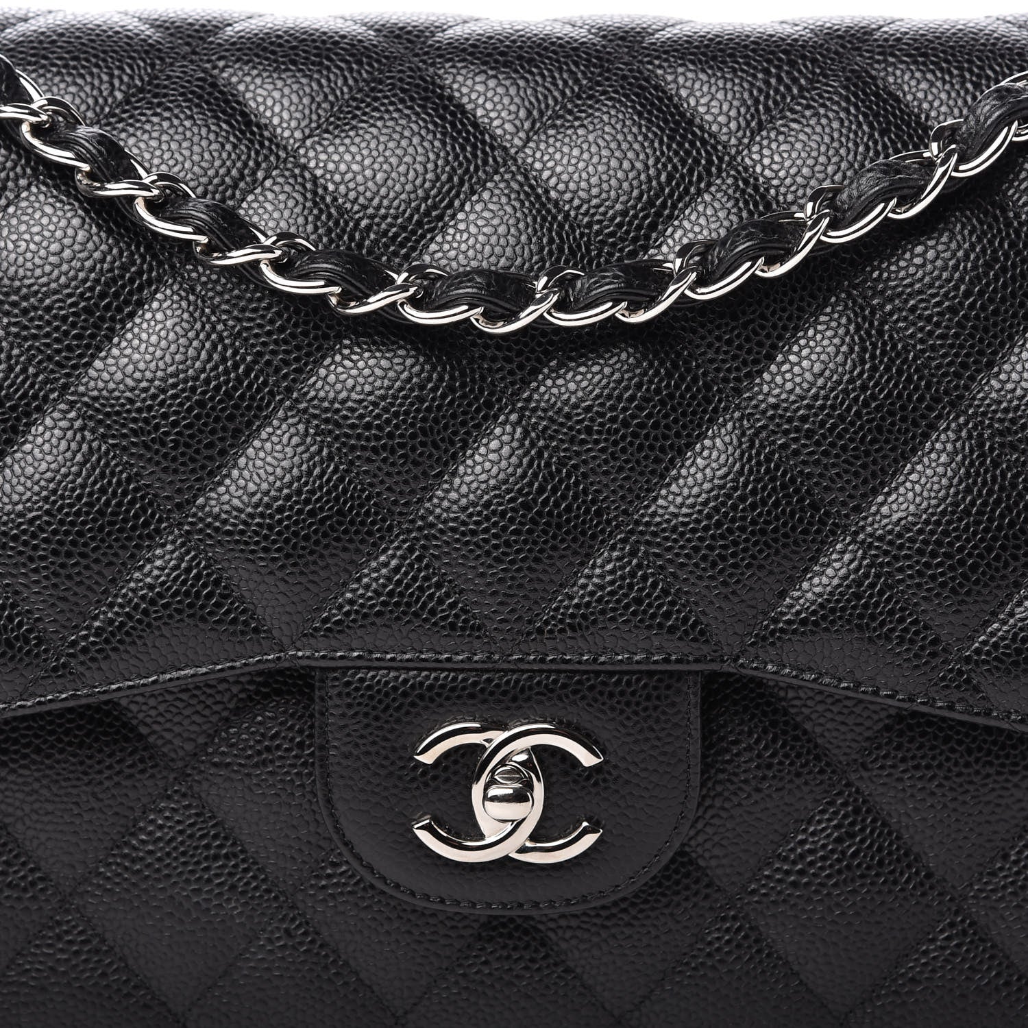 Chanel Caviar Quilted Jumbo Double Flap Black 10 of 10