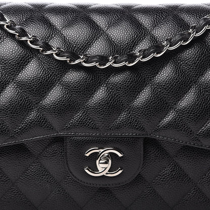 Chanel Caviar Quilted Jumbo Double Flap Black 10 of 10