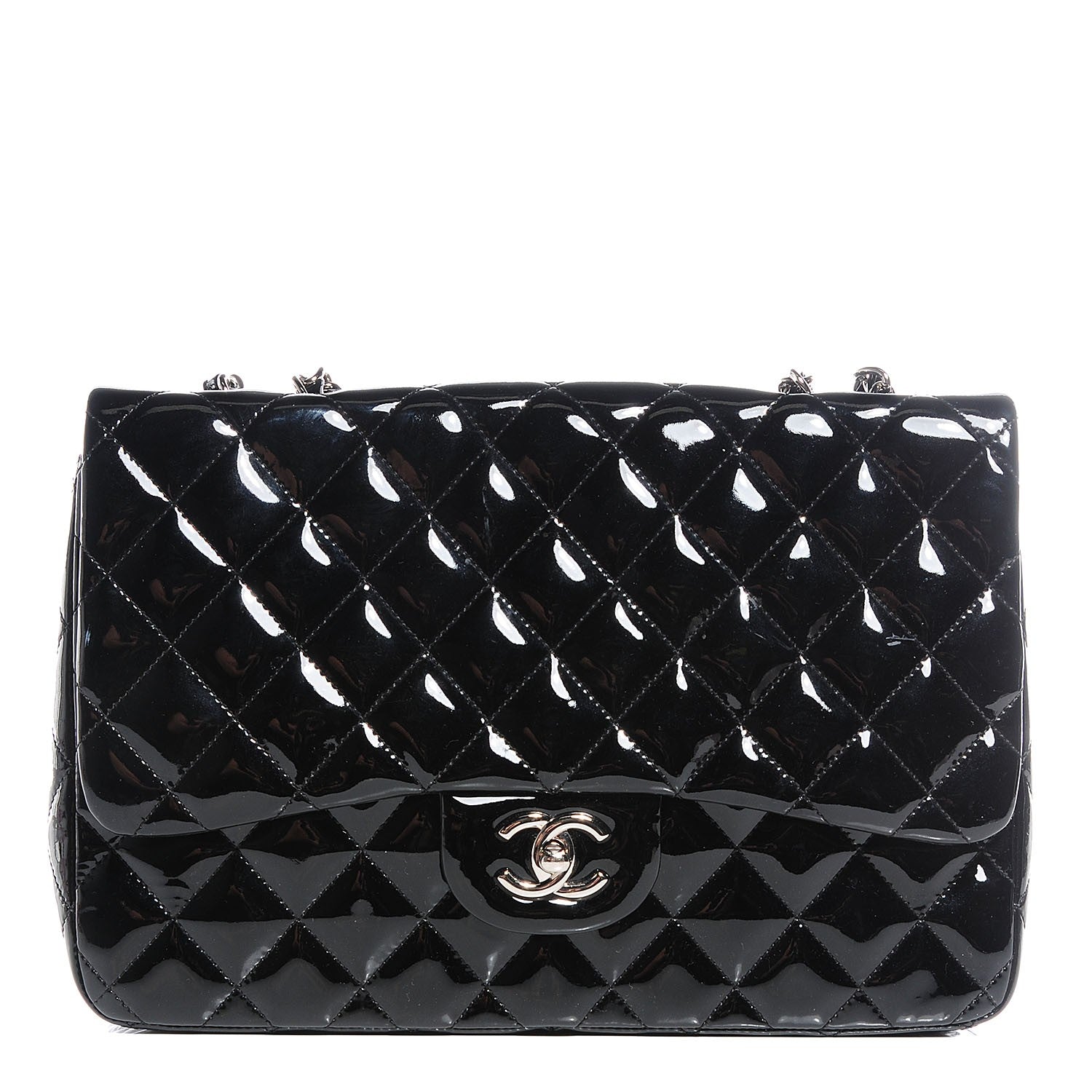 Chanel Patent Jumbo Single Flap Black 1 of 8