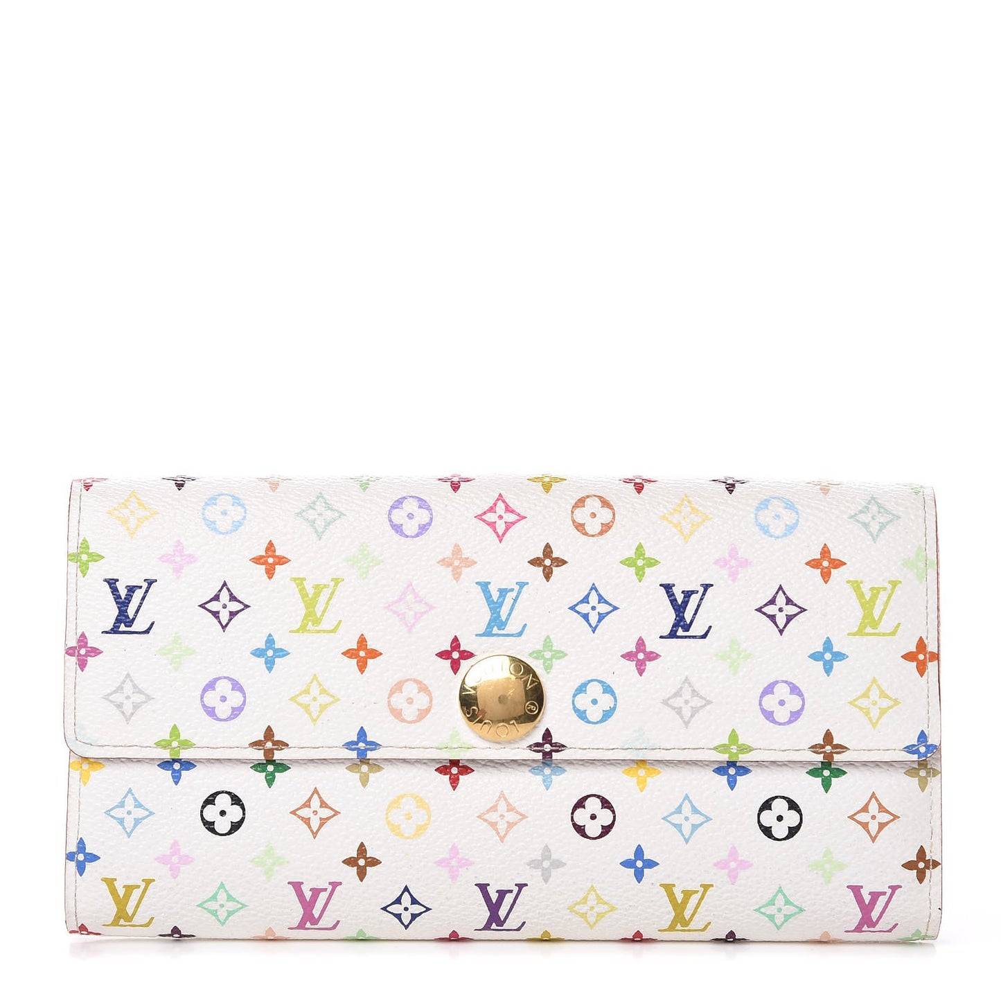 Monogram Multicolor Sarah Wallet White