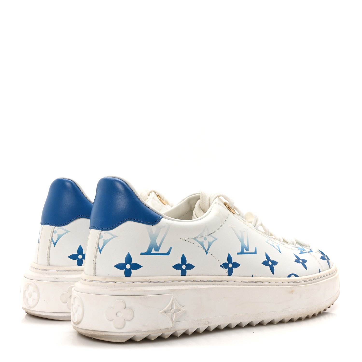 Louis Vuitton Monogram Time Out Sneakers 36.5 Blue 5 of 8