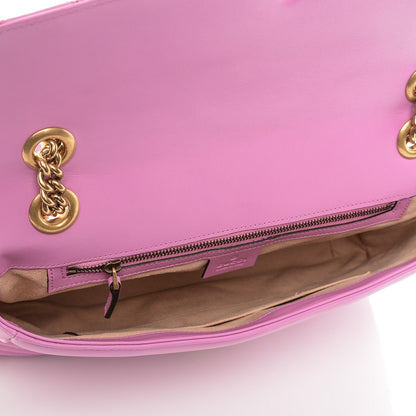 Gucci Calfskin Matelasse Medium GG Marmont Shoulder Bag Candy Mousse 5 of 6