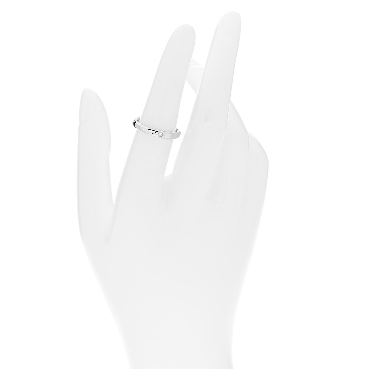 Tiffany Platinum Diamond Elsa Peretti Band Ring 52 6 2 of 6