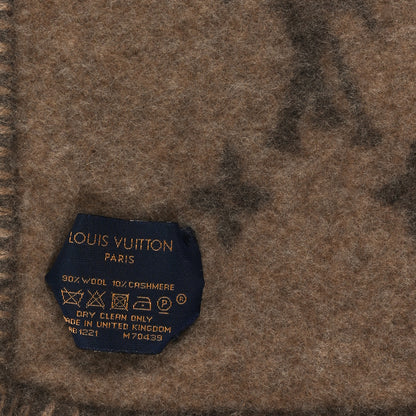 Louis Vuitton Wool Cashmere Neo Monogram Blanket Brown 3 of 3