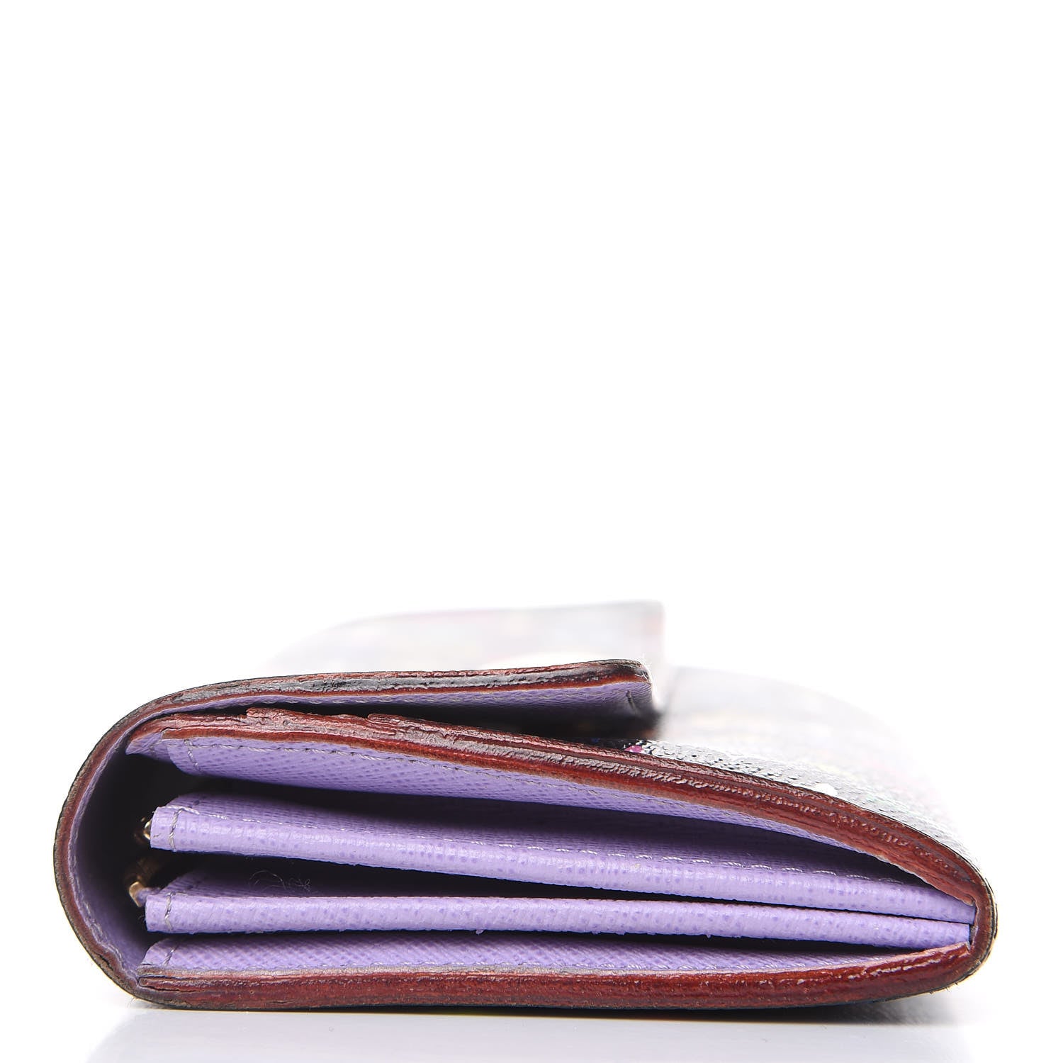 Louis Vuitton Monogram Multicolor Sarah Wallet Black Violet 9 of 16