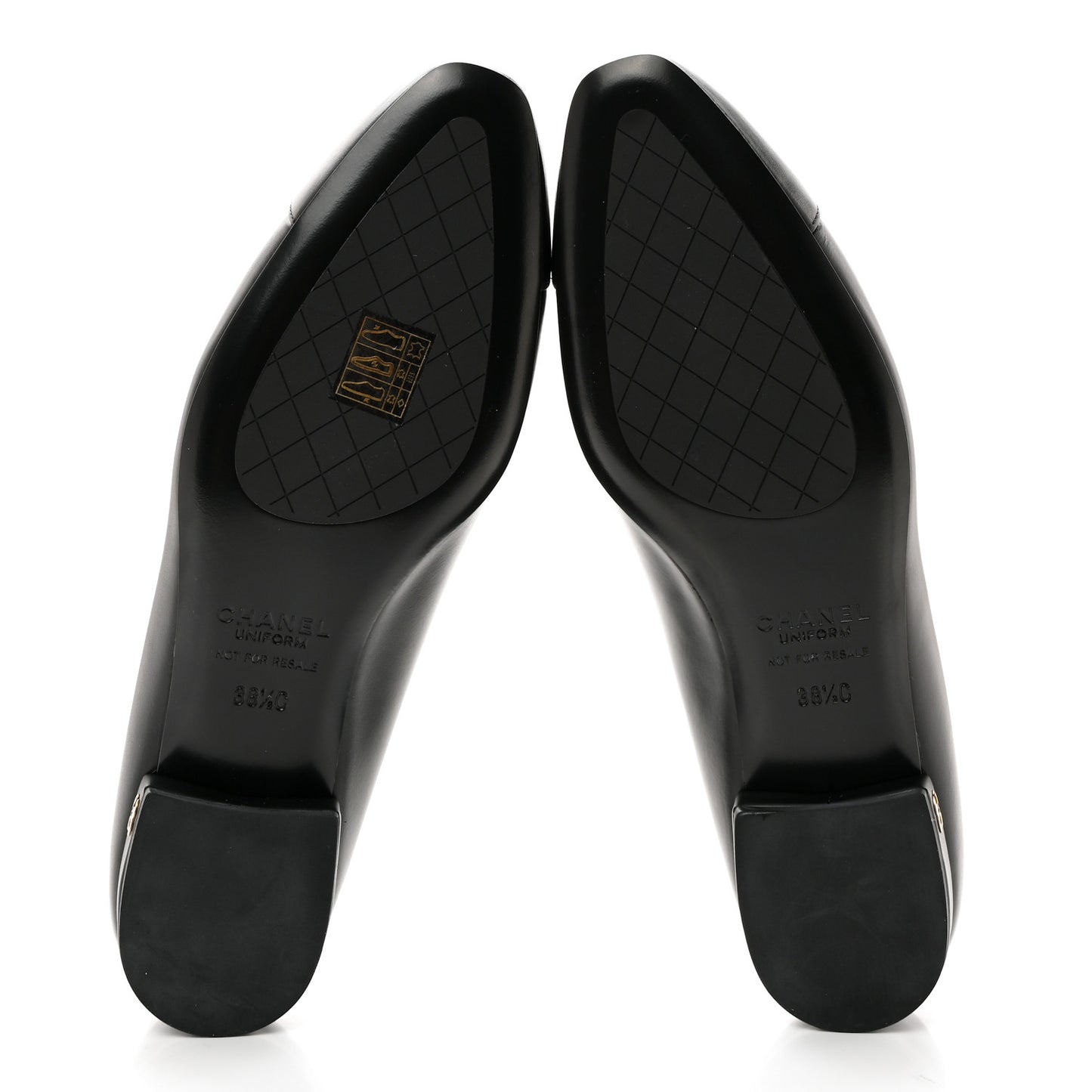 Lambskin Cap Toe Ballerina Flats 38.5 Black