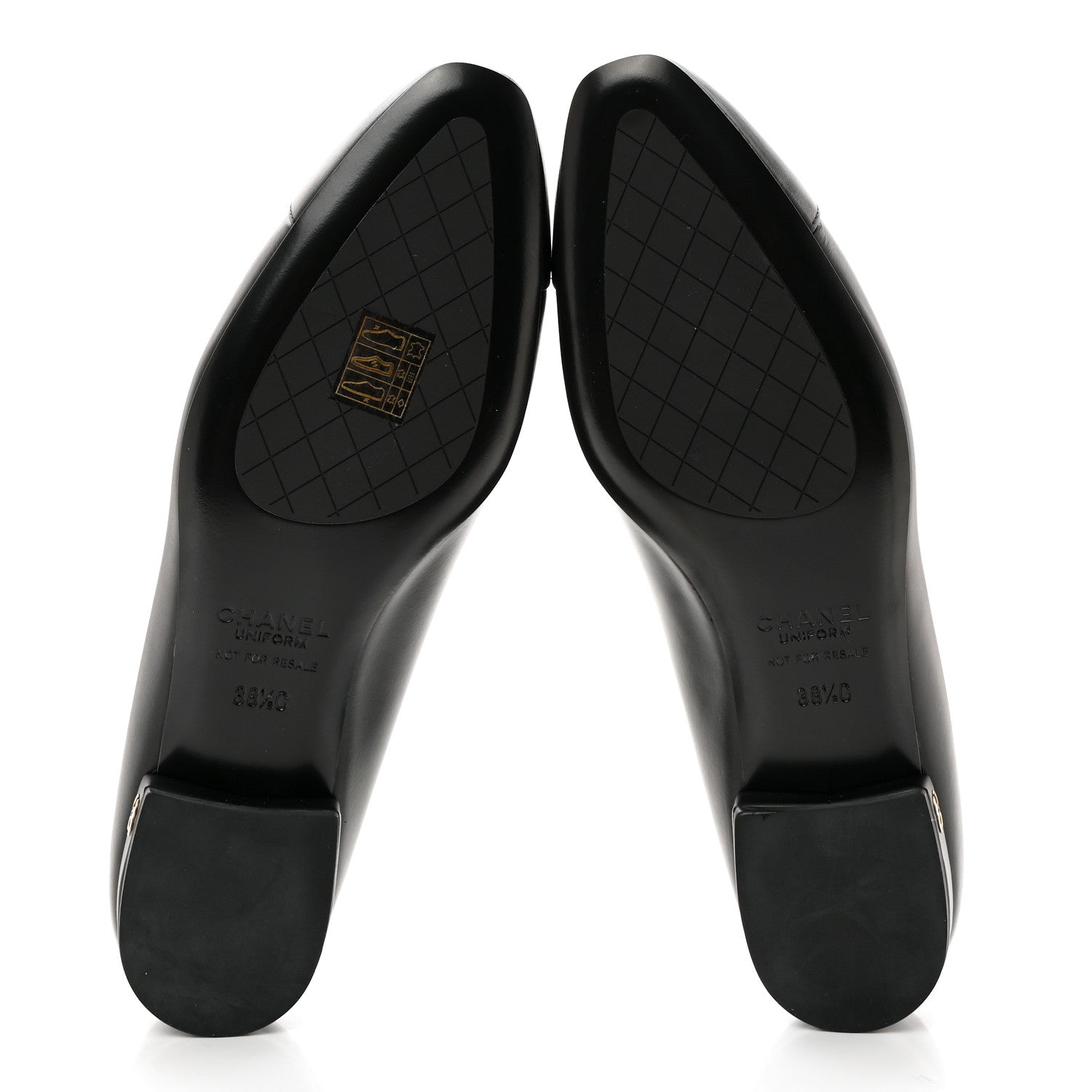 Chanel Lambskin Cap Toe Ballerina Flats 38.5 Black 5 of 8