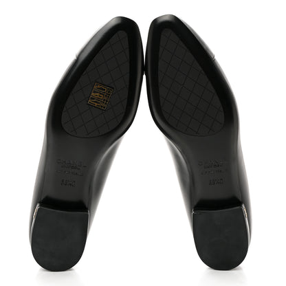 Chanel Lambskin Cap Toe Ballerina Flats 38.5 Black 5 of 8