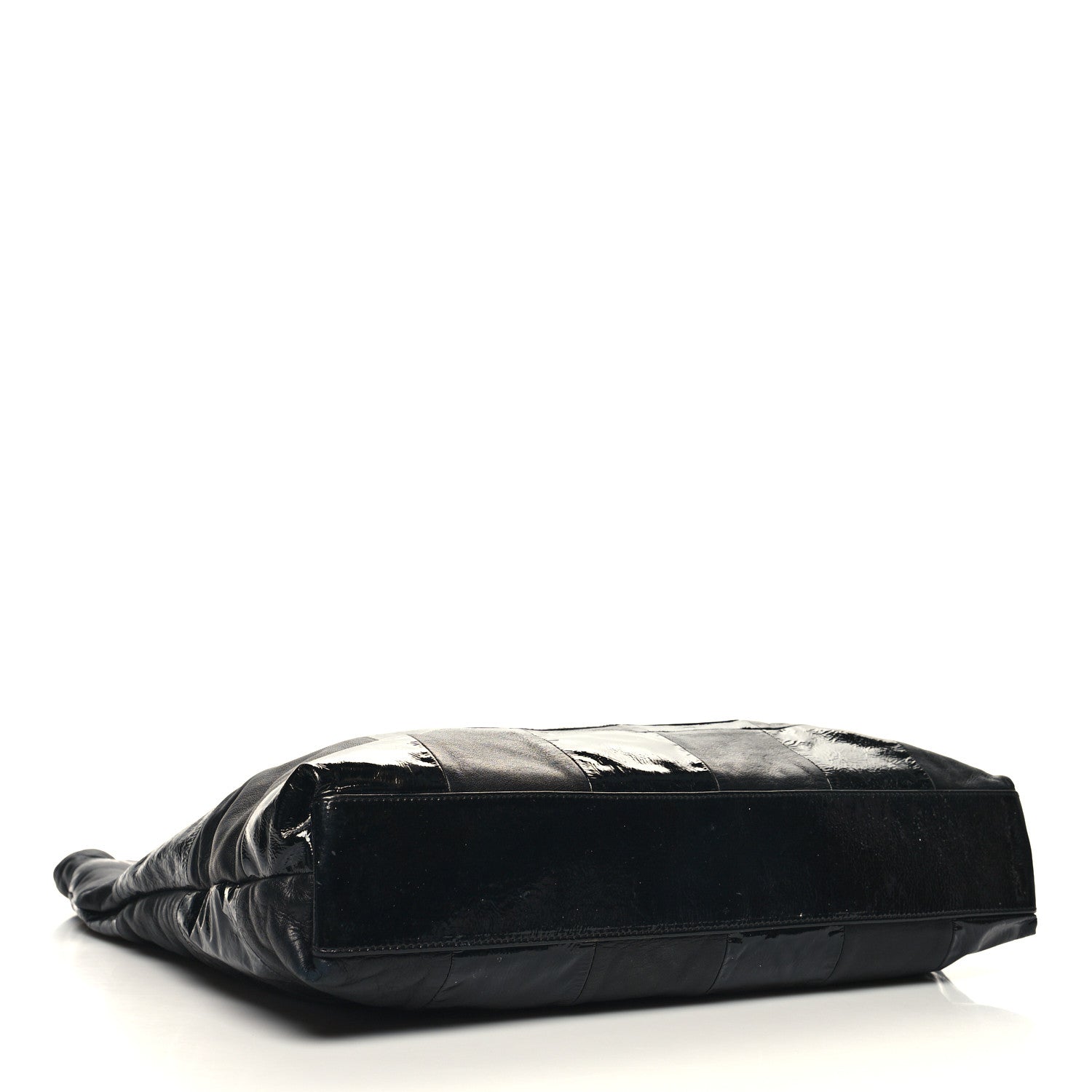Chanel Lambskin Patent Calfskin Brooklyn Patchwork Extra Large Hobo Black 4 of 10