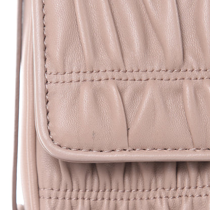 Prada Nappa Gaufre Small Sound Chain Flap Shoulder Bag Cipria 10 of 10