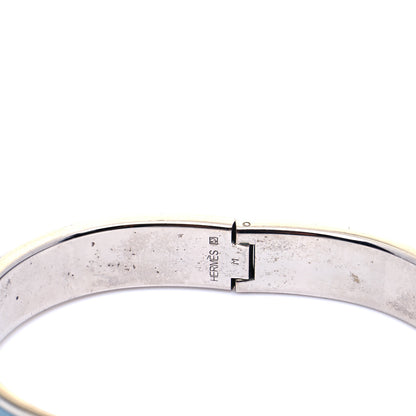 Hermes Enamel Narrow Clic Clac H Bracelet GM Blue 6 of 7