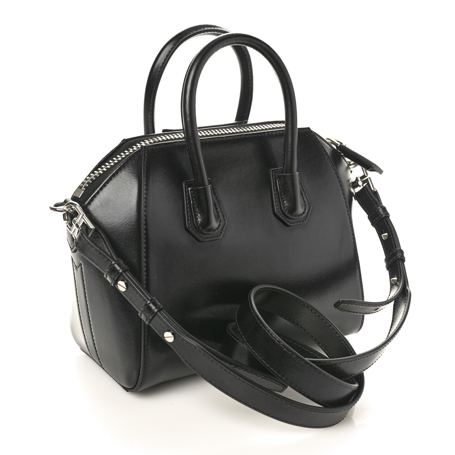 Givenchy Shiny Lord Calfskin Mini Antigona Black 2 of 10
