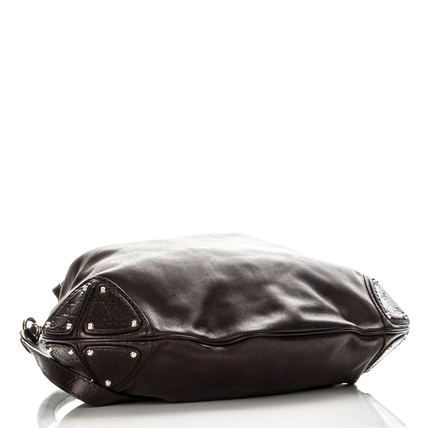 Calfskin Large Indy Top Handle Hobo Dark Brown