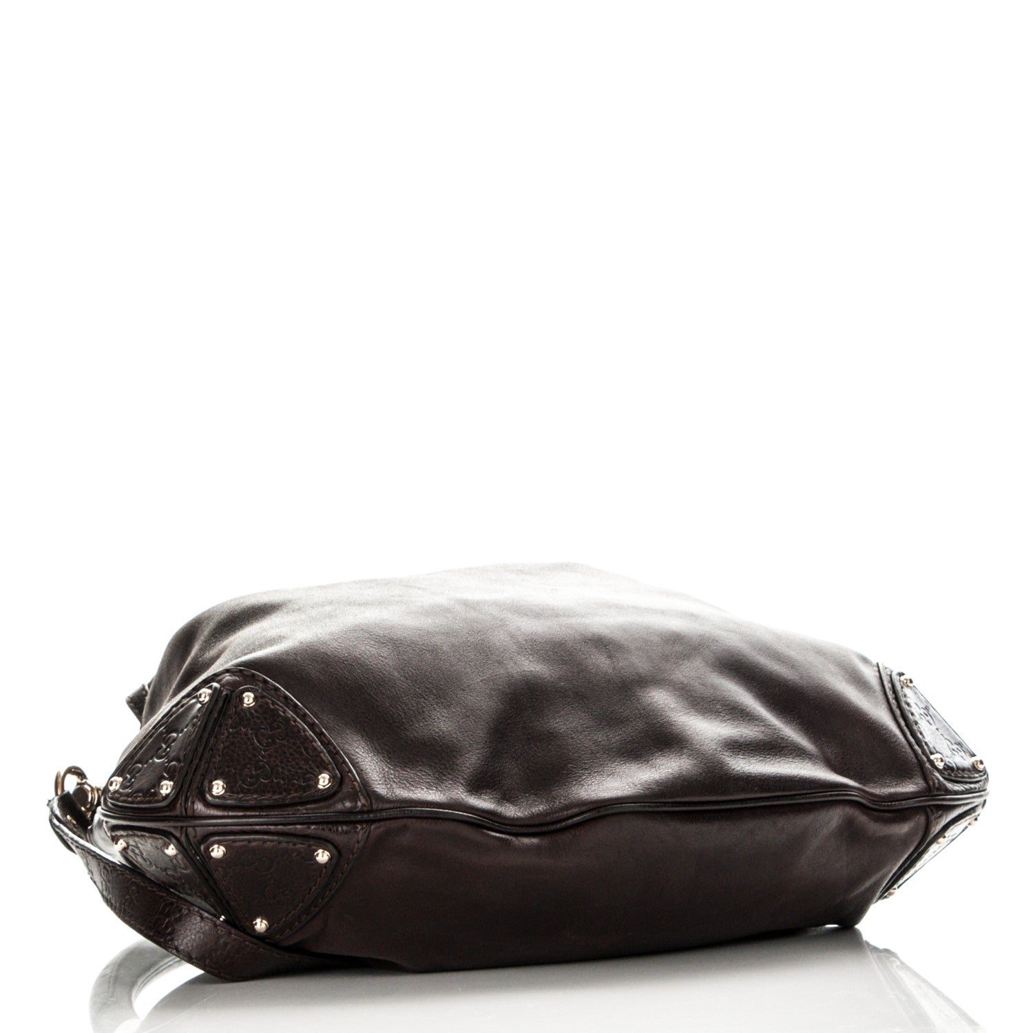 Gucci Calfskin Large Indy Top Handle Hobo Dark Brown 4 of 7