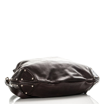 Gucci Calfskin Large Indy Top Handle Hobo Dark Brown 4 of 7