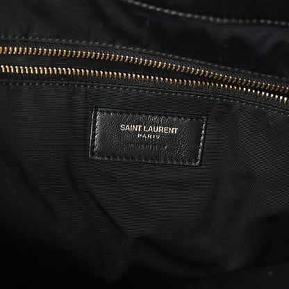 Saint Laurent Lambskin Quilted Maxi Icare Shopping Tote Black 5 of 9