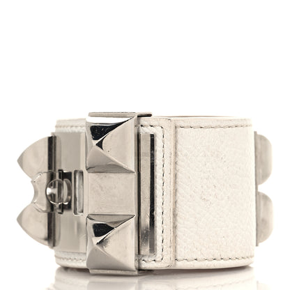 Hermes Epsom Collier de Chien CDC Bracelet S  White 3 of 8