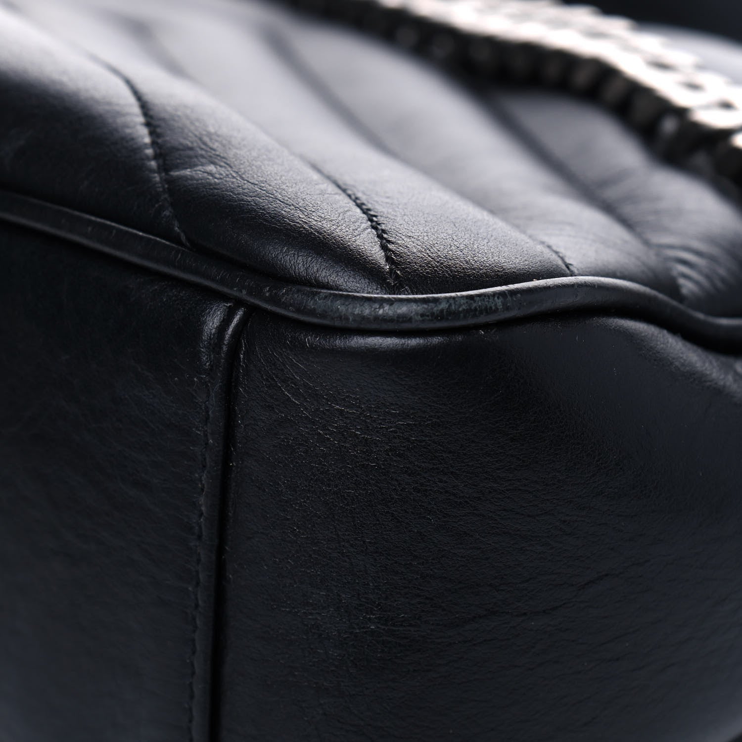 Saint Laurent Calfskin Y Quilted Monogram Loulou Shoulder Bag Black 8 of 10