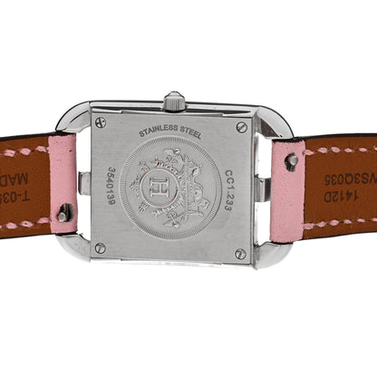 Hermes Stainless Steel Swift Diamond Pink Sapphire Mother of Pearl 23mm Cape Cod Quartz Watch Rose Sakura 4 of 5