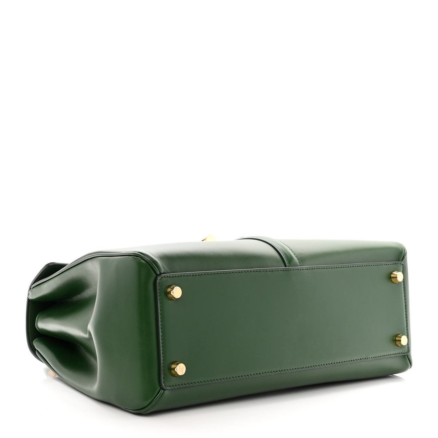 Satinated Calfskin Medium 16 Top Handle Bag Forest