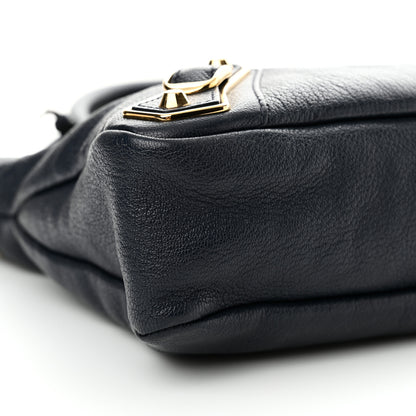 Balenciaga Chevre Gold Metallic Edge Hardware Town Bleu Nuit Dark Sea 10 of 14