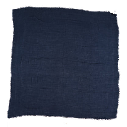 Christian Dior Silk Wool Cashmere Oblique Shawl Blue 1 of 3
