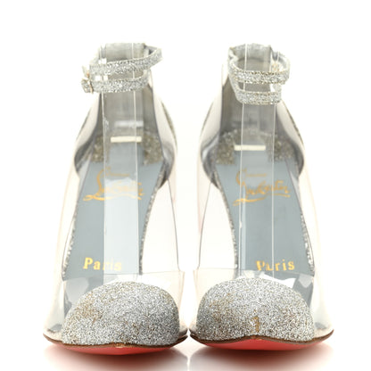 Christian Louboutin Glitter PVC Un Bout 100 Pumps 35 Silver 3 of 12