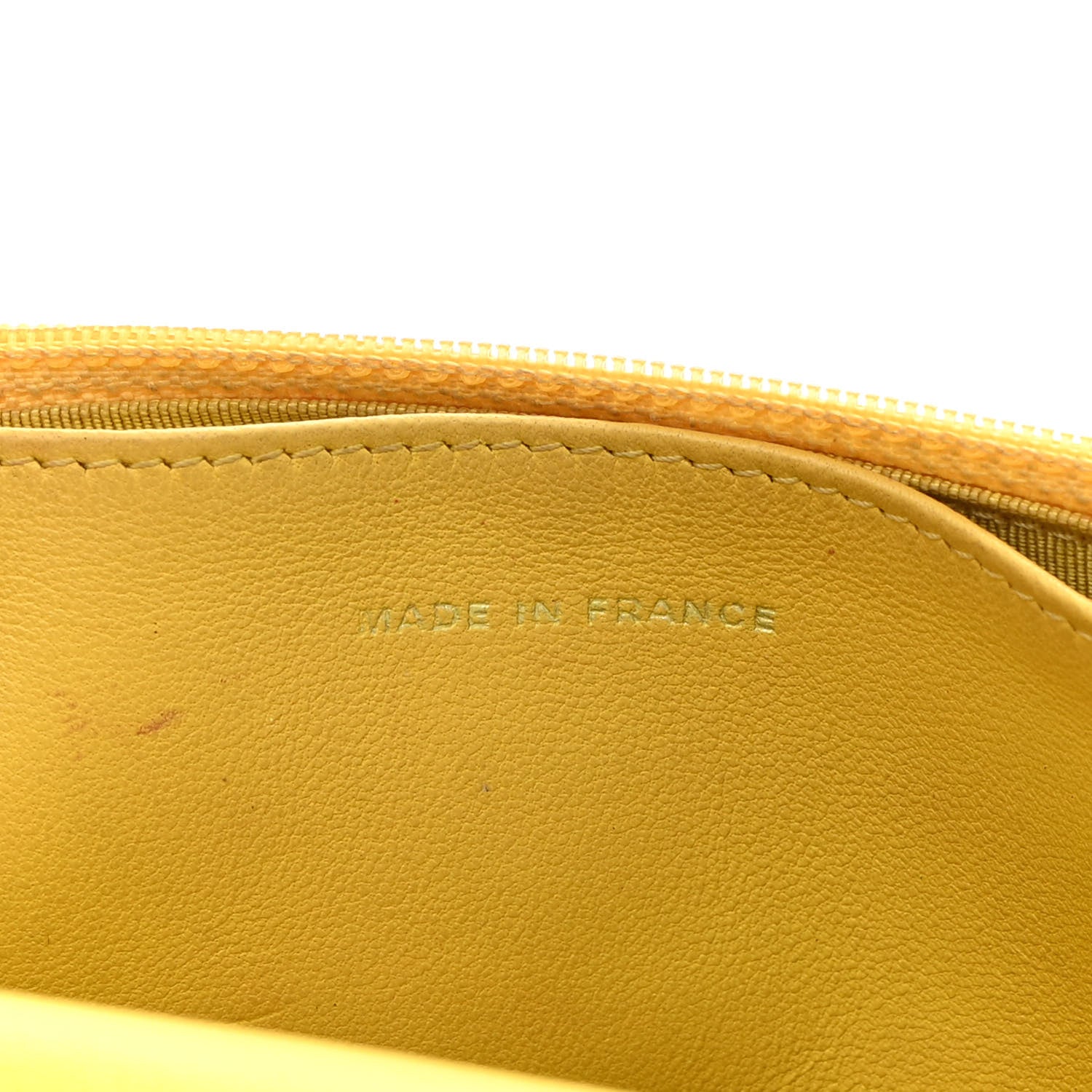 Chanel Lambskin Quilted Wallet on Chain WOC Yellow 7 of 16