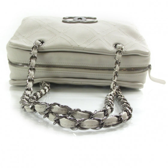 Chanel Caviar Small Diamond Stitch Tote White 6 of 12