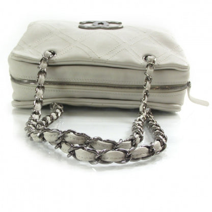 Chanel Caviar Small Diamond Stitch Tote White 6 of 12
