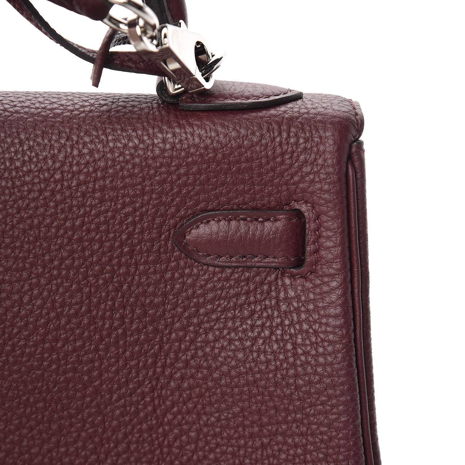 Hermes Togo Kelly Retourne 25 Bordeaux 12 of 37