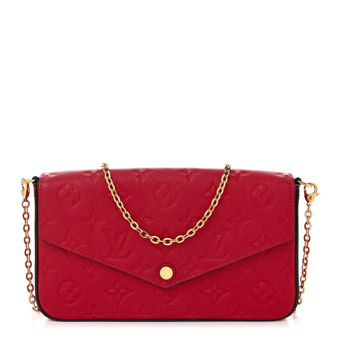 Empreinte Pochette Felicie Chain Wallet Scarlet