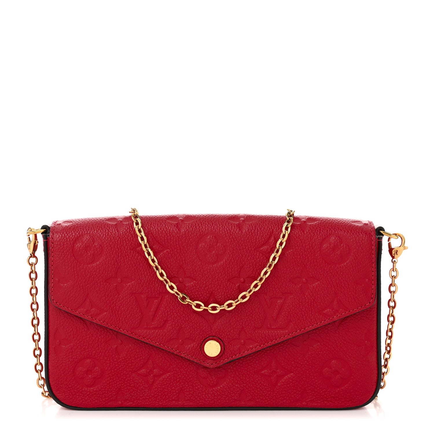 Louis Vuitton Empreinte Pochette Felicie Chain Wallet Scarlet 1 of 10