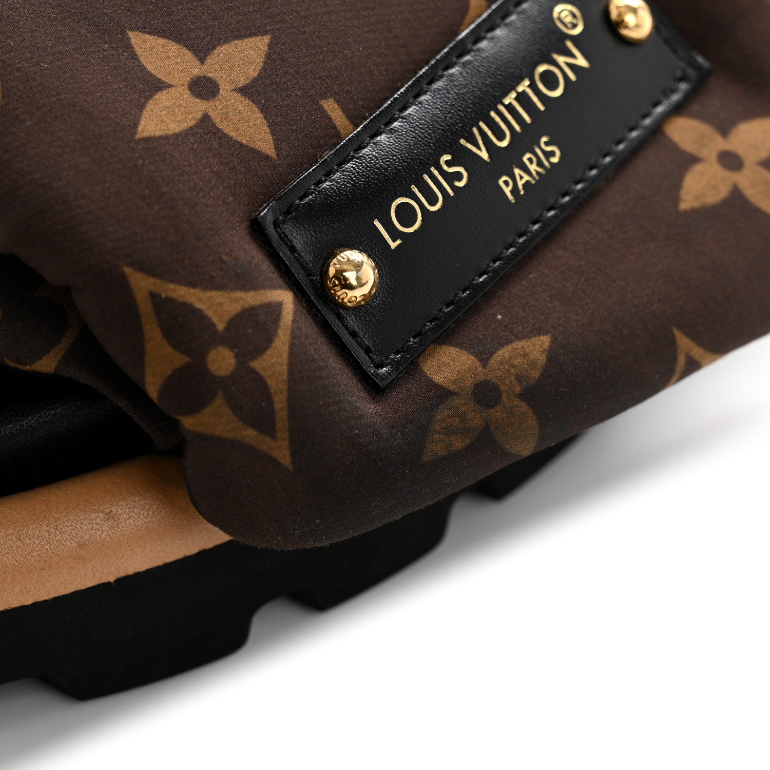 Louis Vuitton Nylon Monogram LV Pool Pillow Flat Comfort Mule 37 Cacao Brown 10 of 13