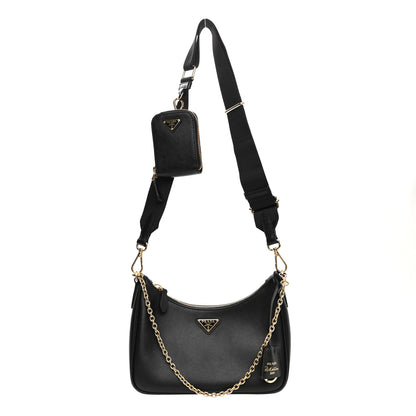 Prada Saffiano Lux Re-Edition 2005 Shoulder Bag Black 1 of 10