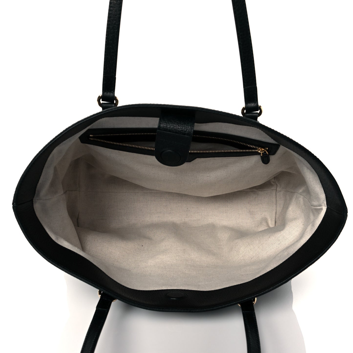 Jacquard Black Denim GG Monogram Medium Ophidia Shopping Tote Black Ivory